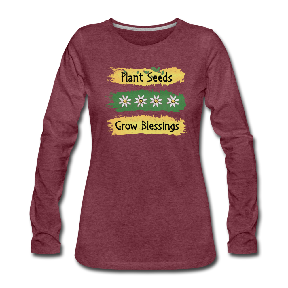 Plant Seed Grow Blessing - heather burgundy