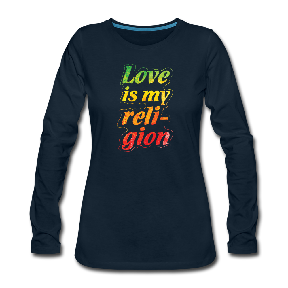LOVE IS MY RELIGION - deep navy
