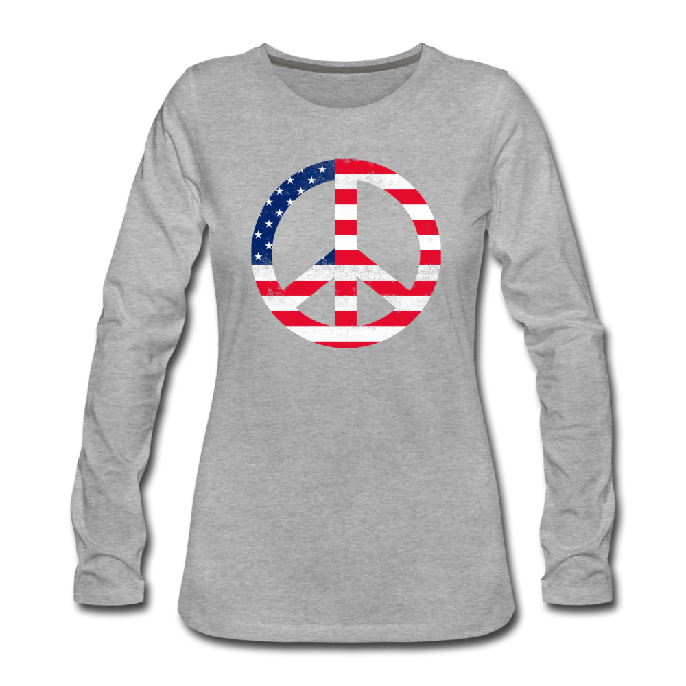 Peace Sign - heather gray