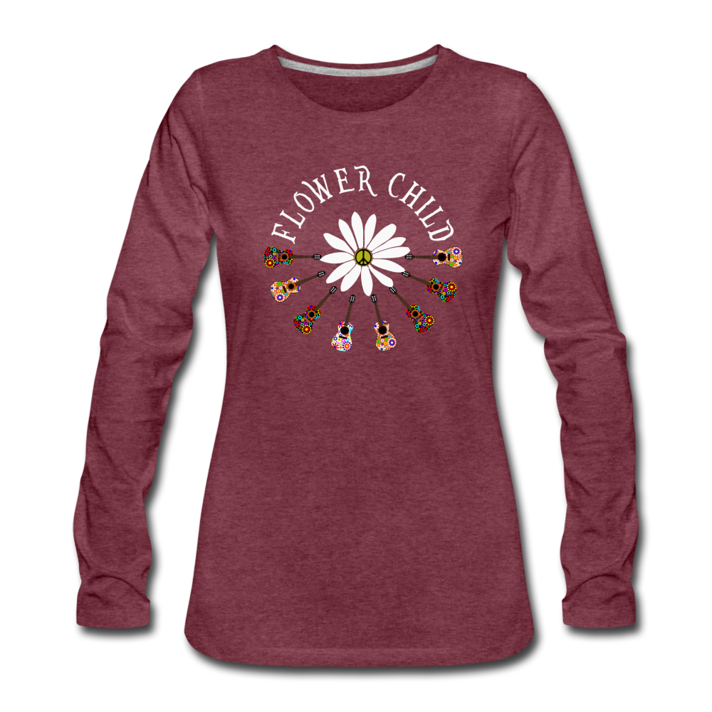 Flower Child - heather burgundy