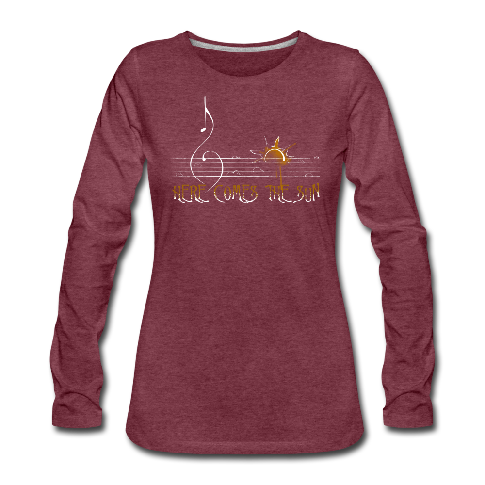Here Comes The Sun - heather burgundy
