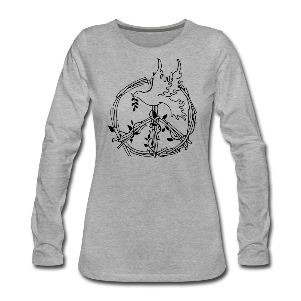 Peace Mom - heather gray