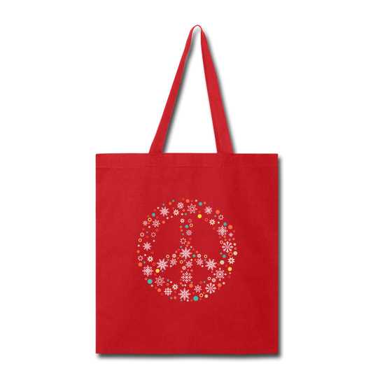 Holiday Peace Sign - red