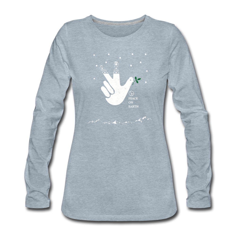Christmas Dove - Peace On Earth - heather ice blue