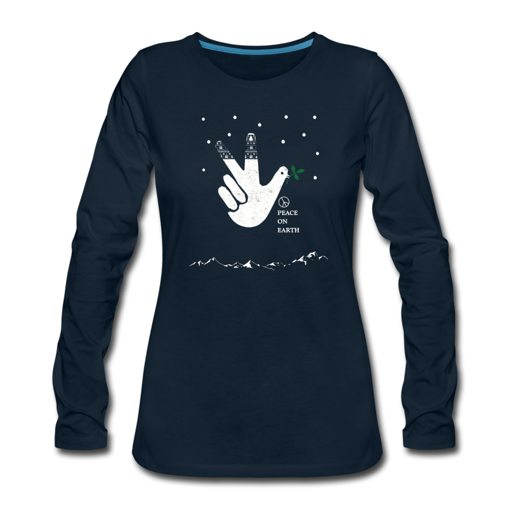 Christmas Dove - Peace On Earth - deep navy