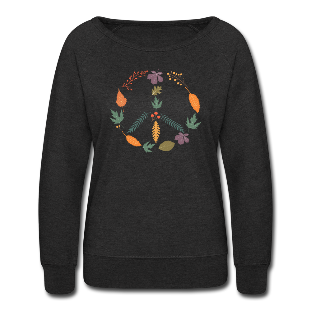 Fall Peace Sign - heather black