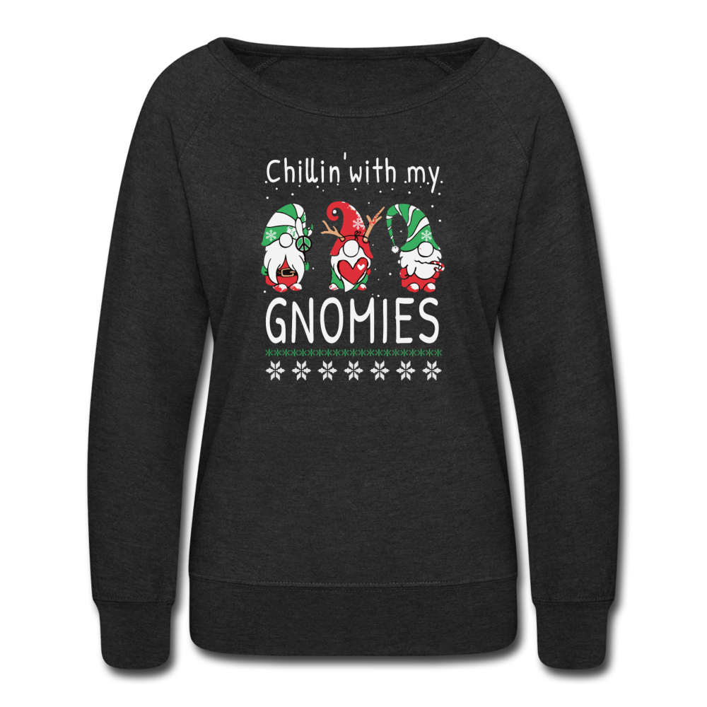 Chillin with my Gnomies- Women’s Crewneck Sweatshirt - heather black