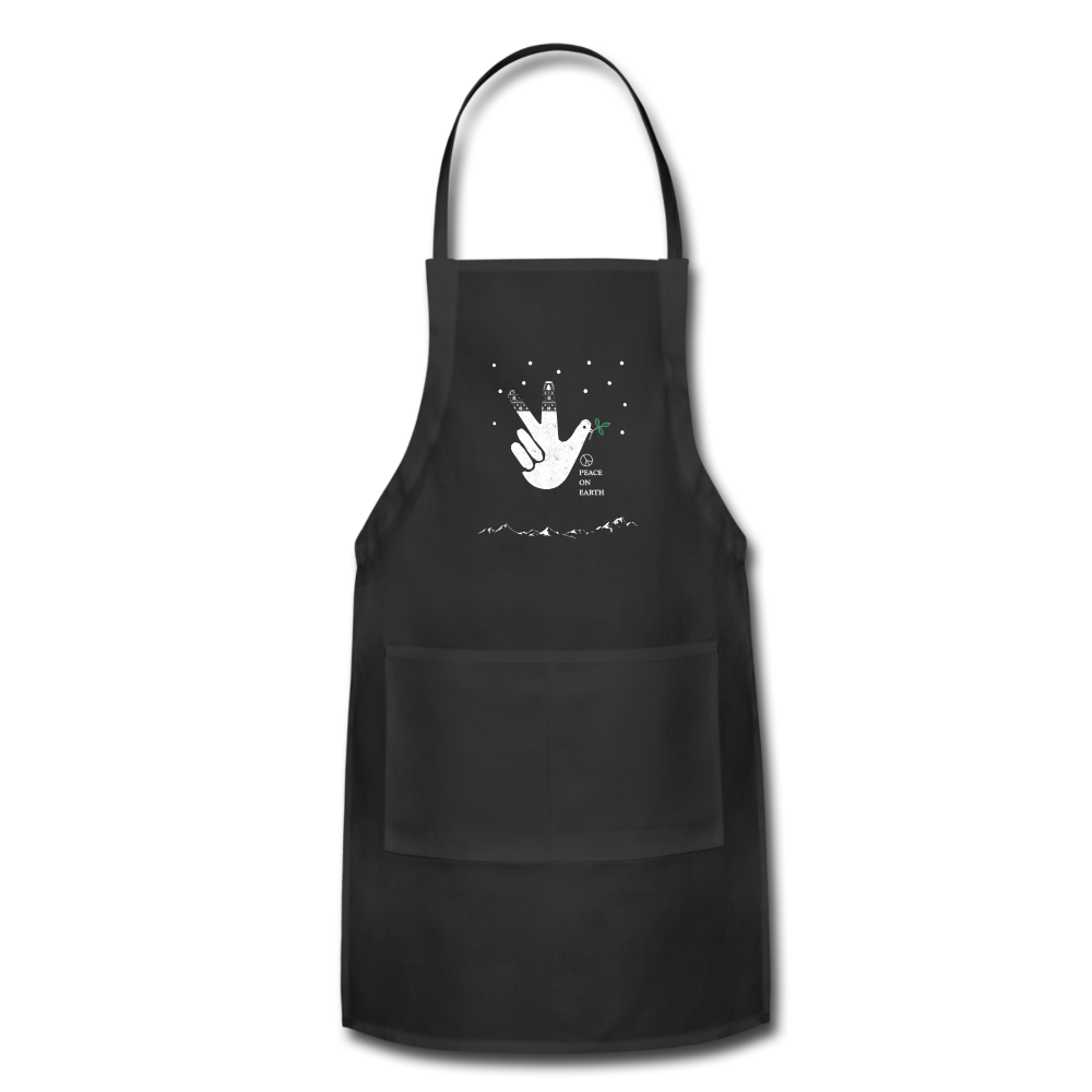 Peace On Earth- Adjustable Apron - black