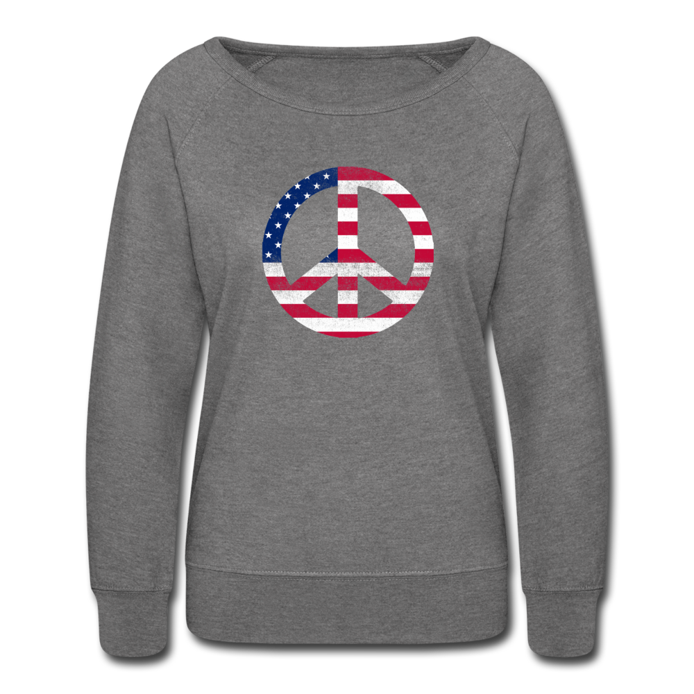 Peace Sign- Sweatshirt - heather gray