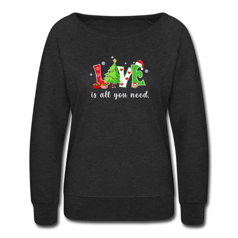 Love is all you need- Sweatshirt - heather black