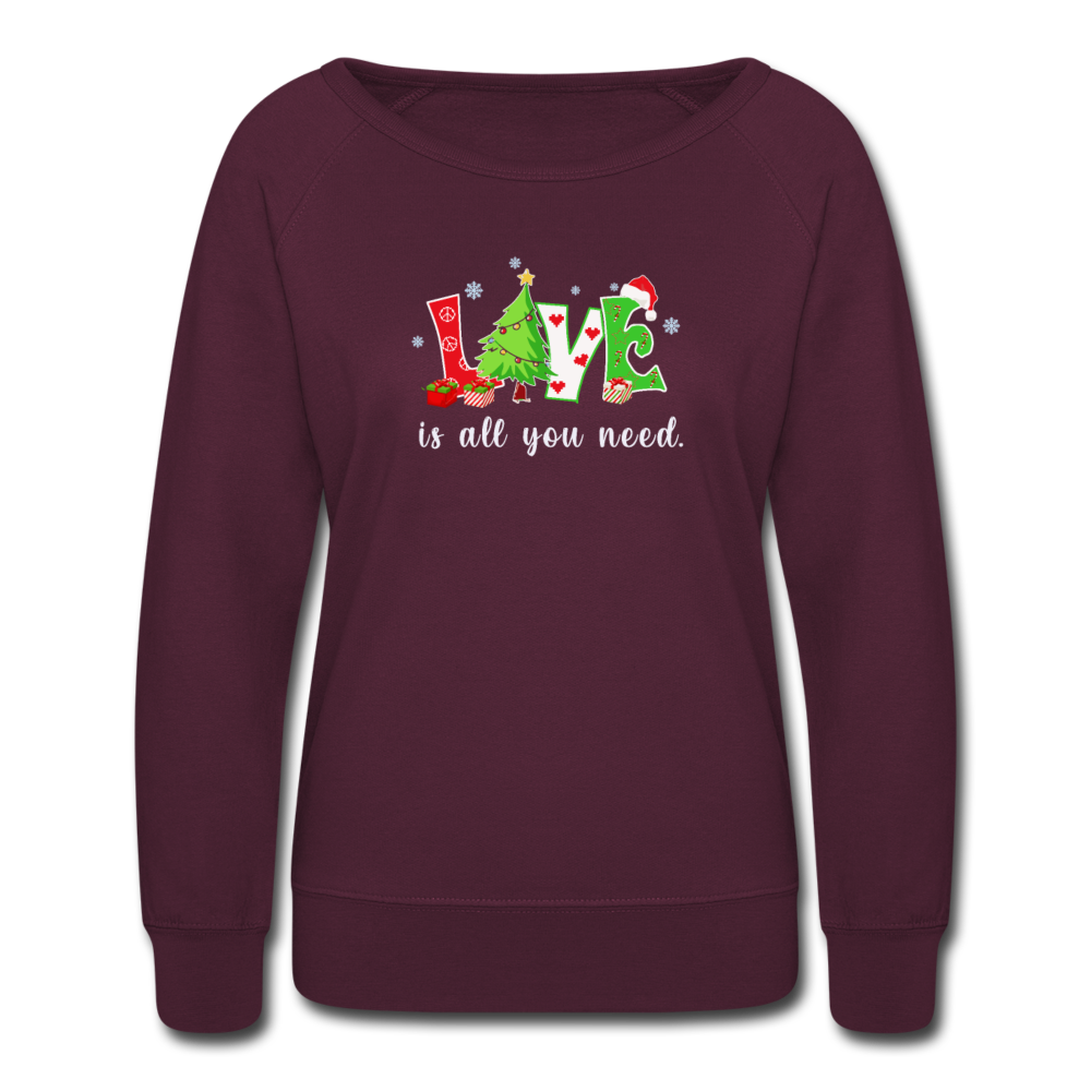Love is all you need- Sweatshirt - plum