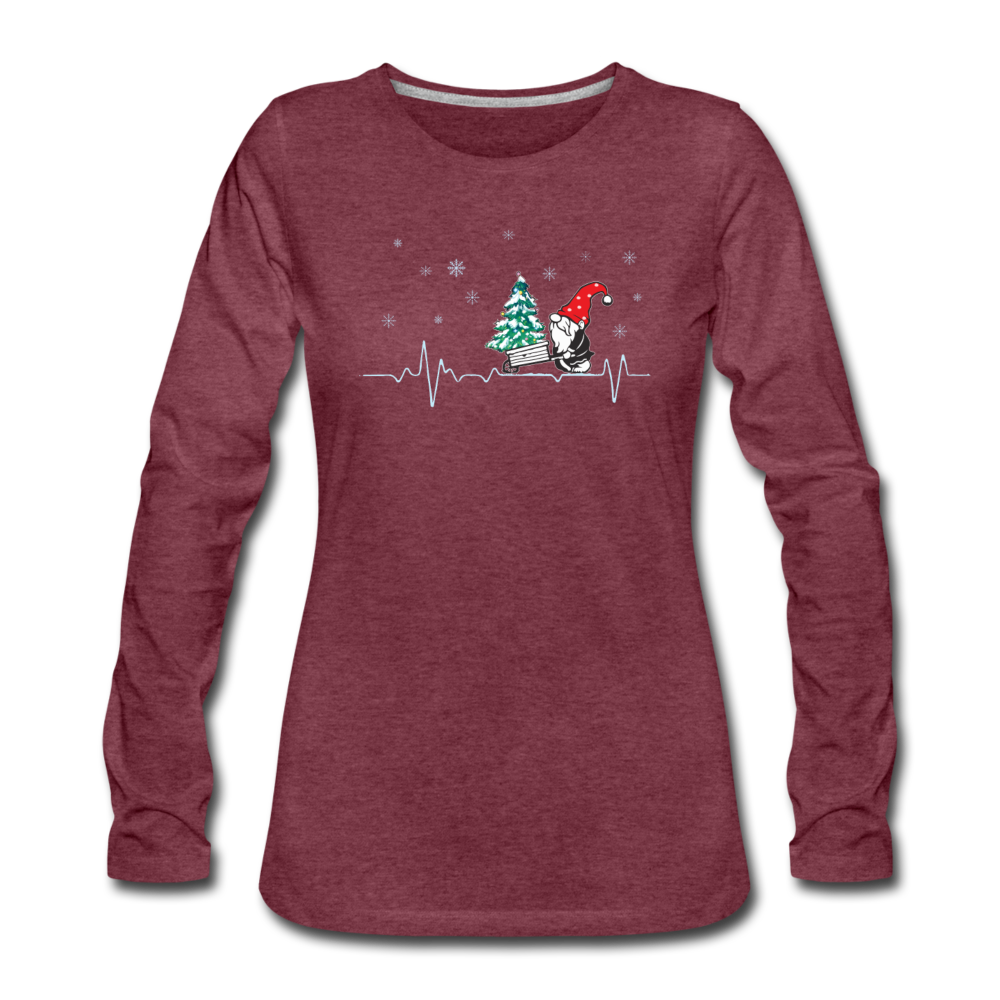 Gardener hear beat- Premium Long Sleeve T-Shirt - heather burgundy