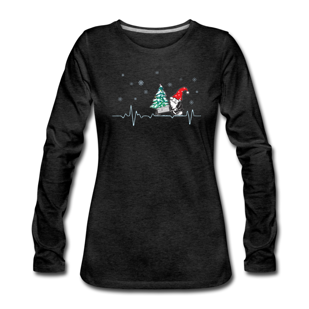 Gardener hear beat- Premium Long Sleeve T-Shirt - charcoal grey