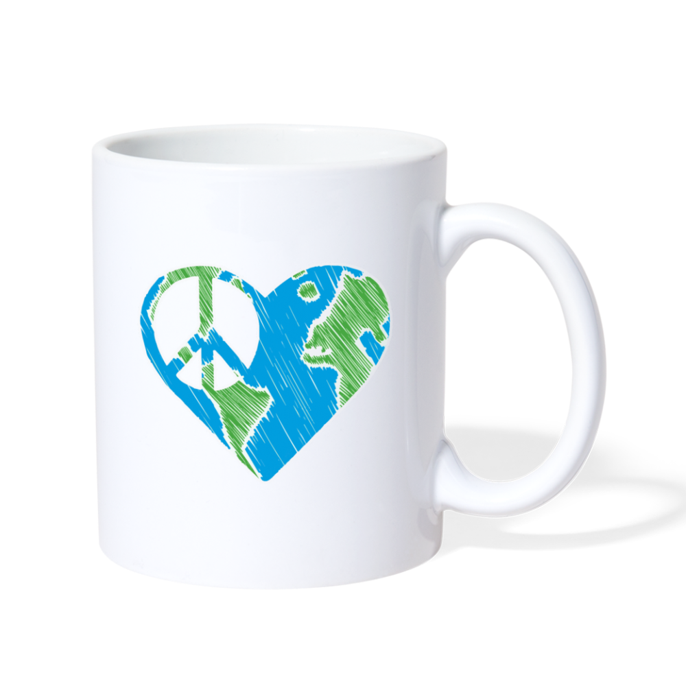 I Heart Peace Coffee/Tea Mug - white