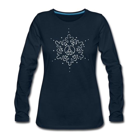 Peace Love Snowflake - deep navy