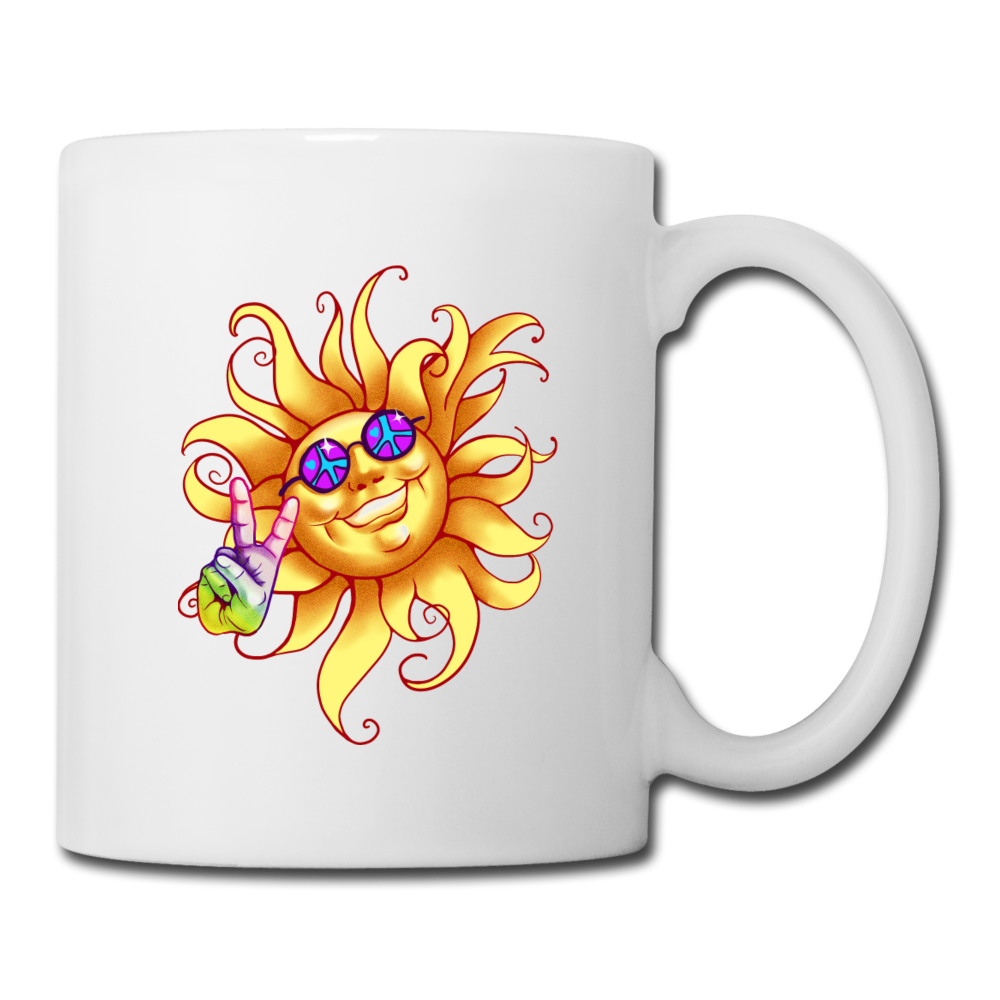 Sun Peace Out Coffee/Tea Mug - white