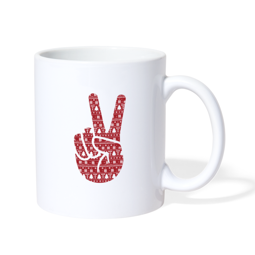 Peace Hand Coffee/Tea Mug - white