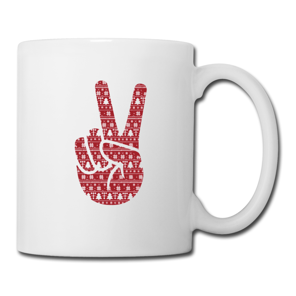 Peace Hand Coffee/Tea Mug - white
