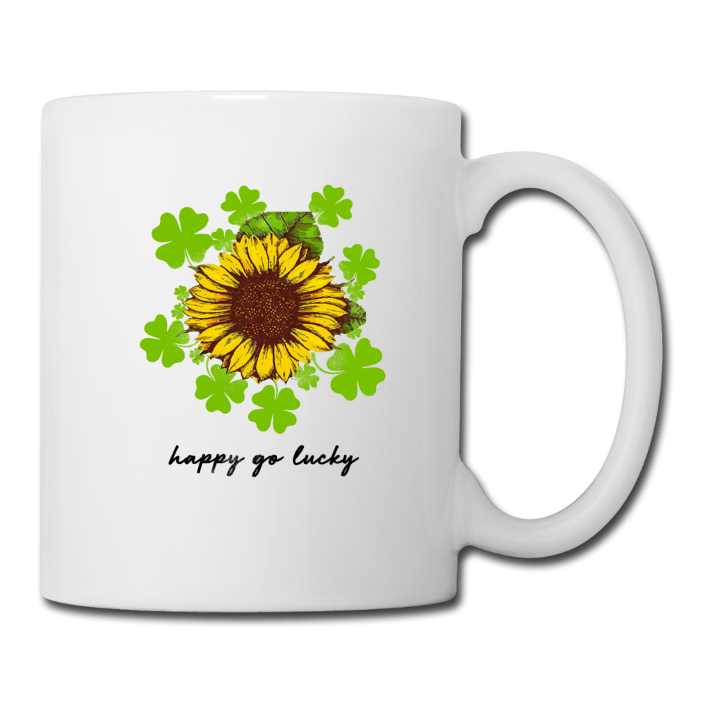 Happy go Lucky Coffee/Tea Mug - white