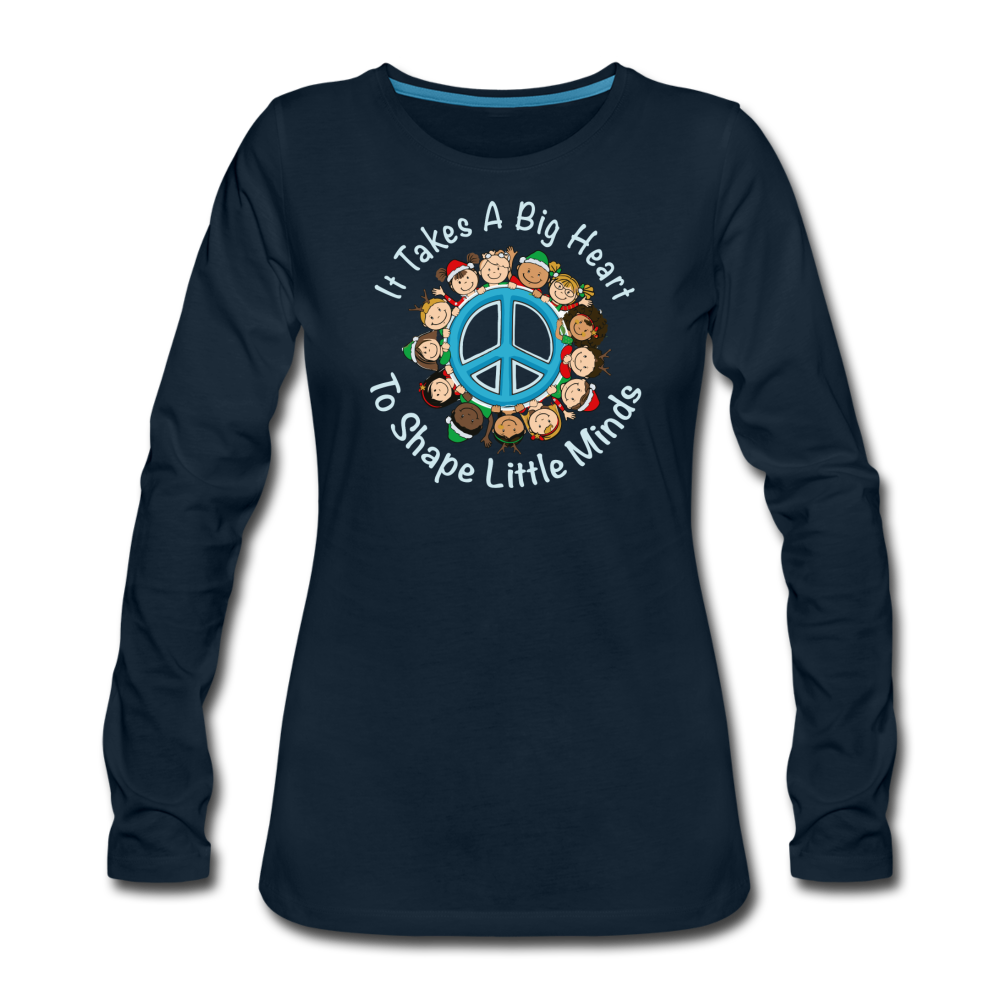 Teach Peace - Teachers Appreciation - deep navy