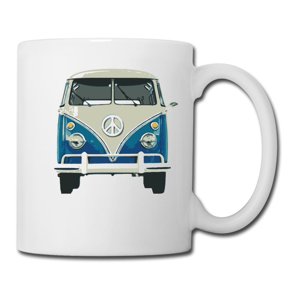 Hippie Van Coffee/Tea Mug - white