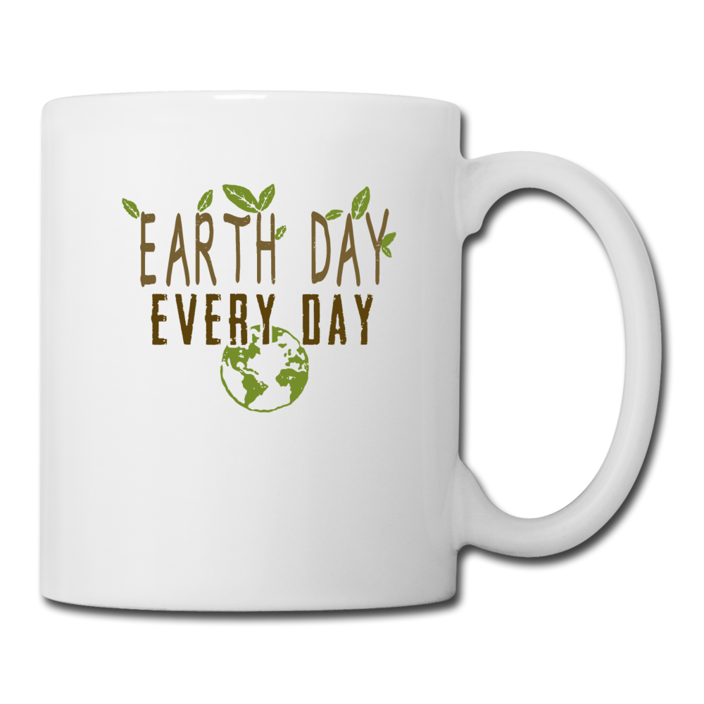 Earth Day Every Day Coffee/Tea Mug - white