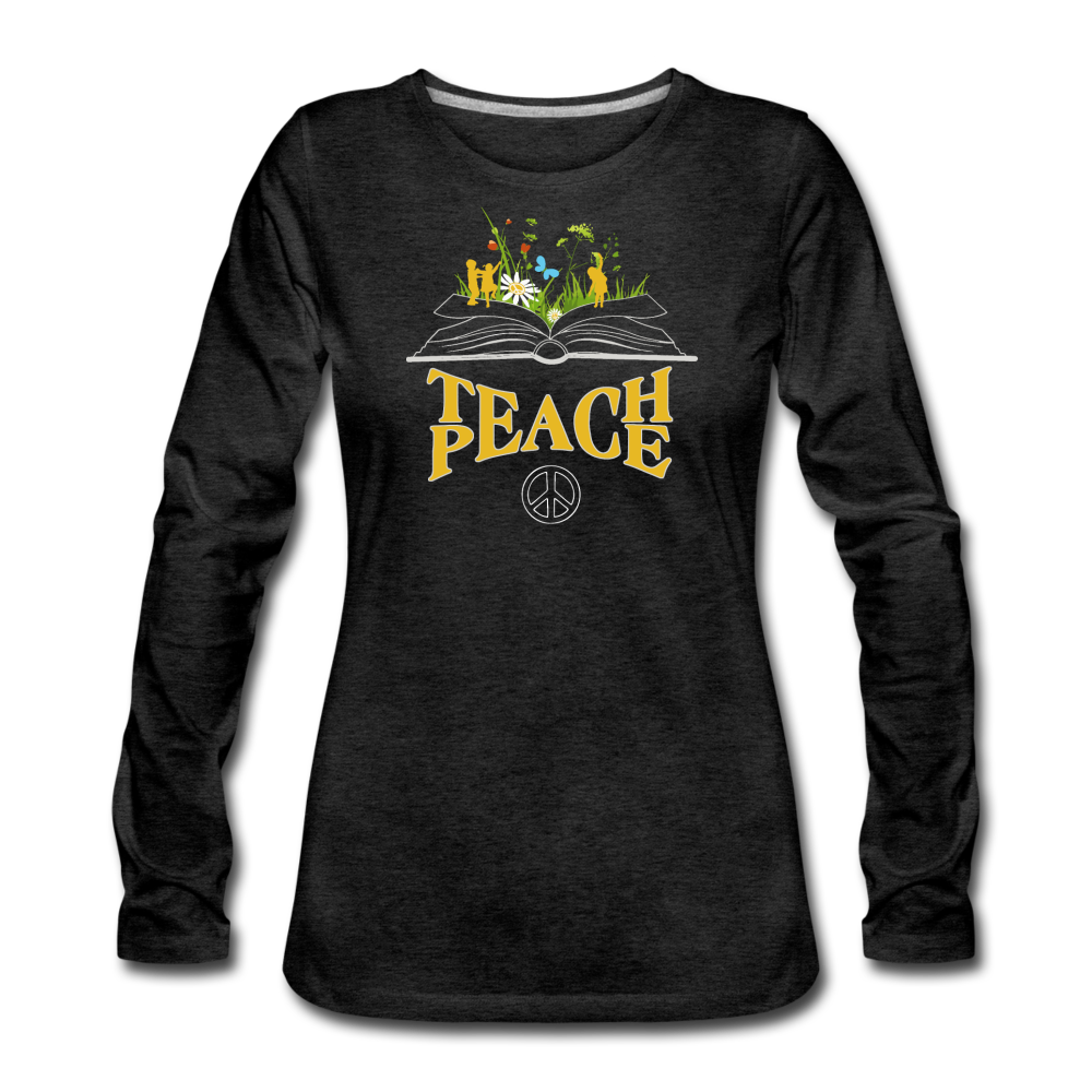 Teach Peace - charcoal grey