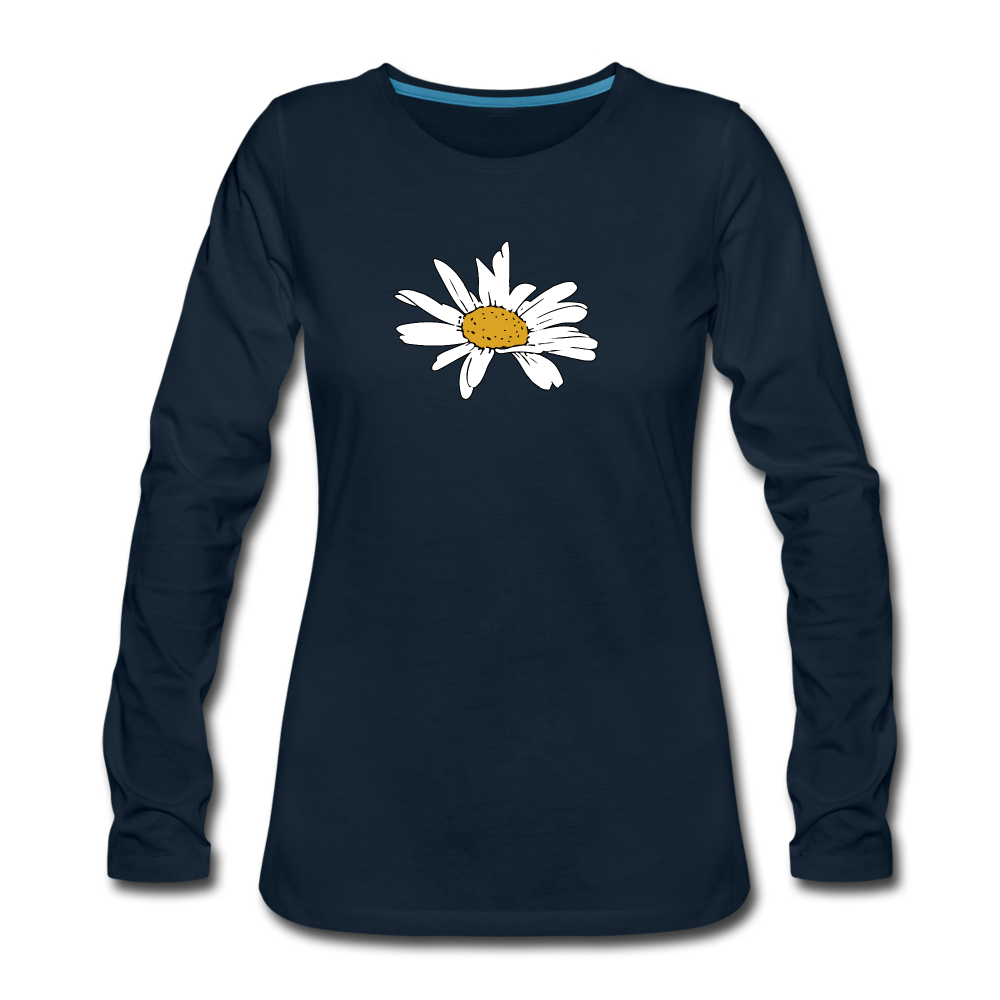 Daisy Women's Premium Long Sleeve T-Shirt - deep navy