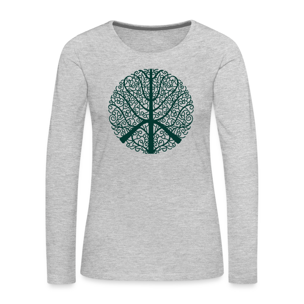 Peace in Nature Women's Premium Long Sleeve T-Shirt - heather gray
