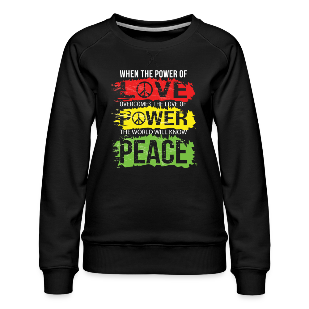 Power Of Love Women’s Premium Sweatshirt - black