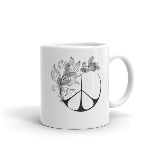 White glossy mug
