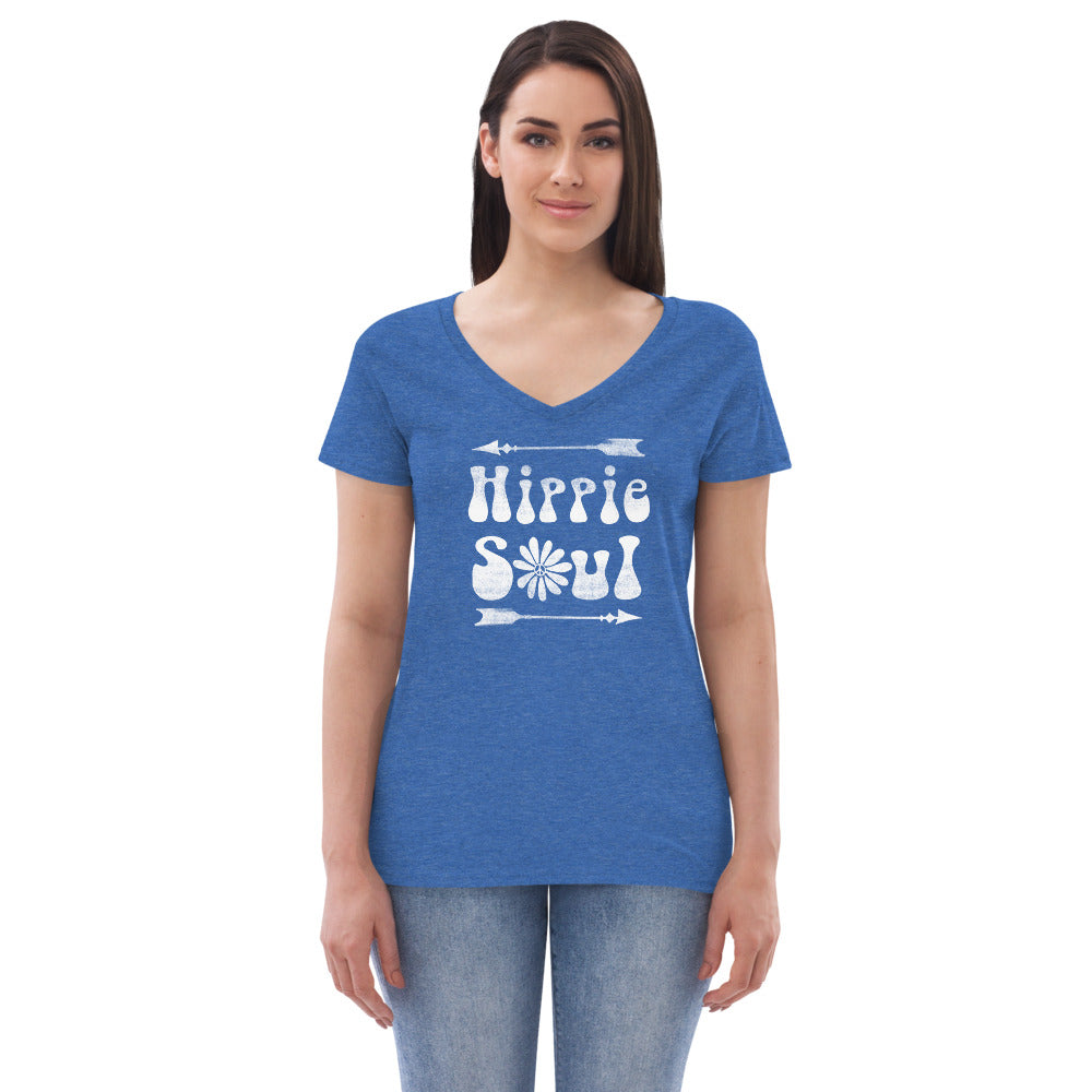 Hippie Soul - Women’s recycled v-neck t-shirt