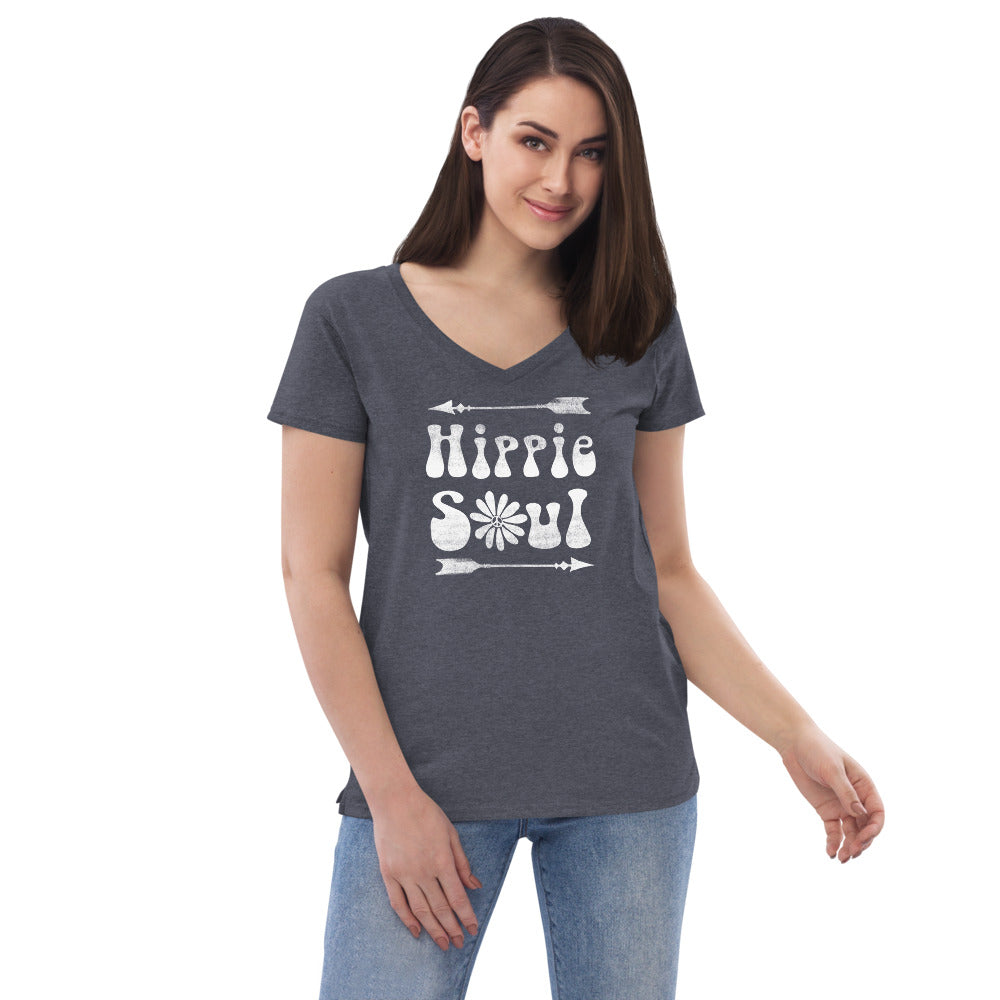Hippie Soul - Women’s recycled v-neck t-shirt
