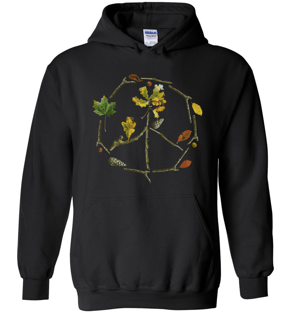 Fall Peace Sign Heavy Blend Hoodie