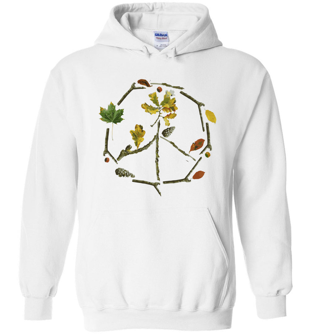 Fall Peace Sign Heavy Blend Hoodie