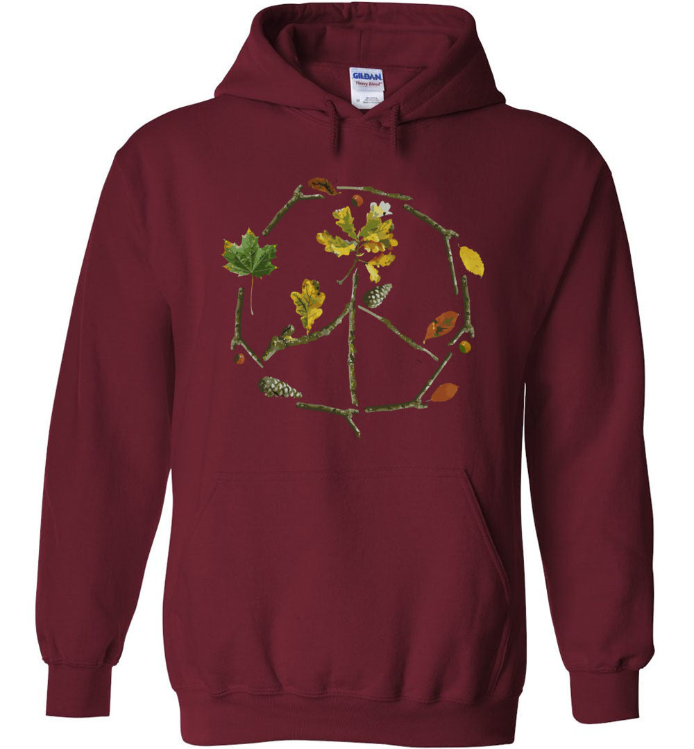 Fall Peace Sign Heavy Blend Hoodie