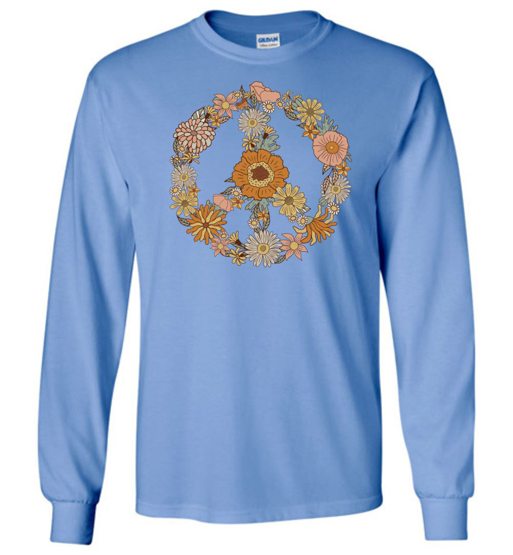 Hippie Floral Peace Sign