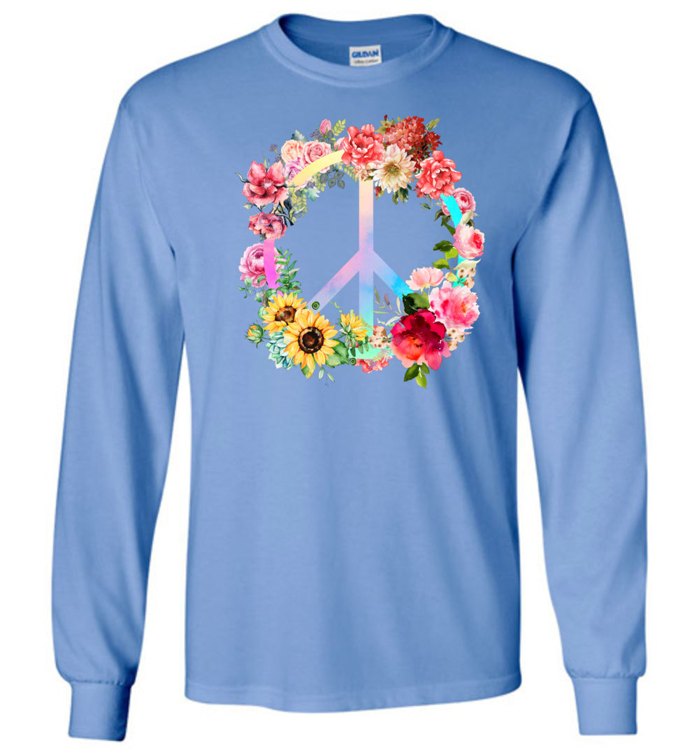 Floral peace sign Long Sleeve T-Shirt