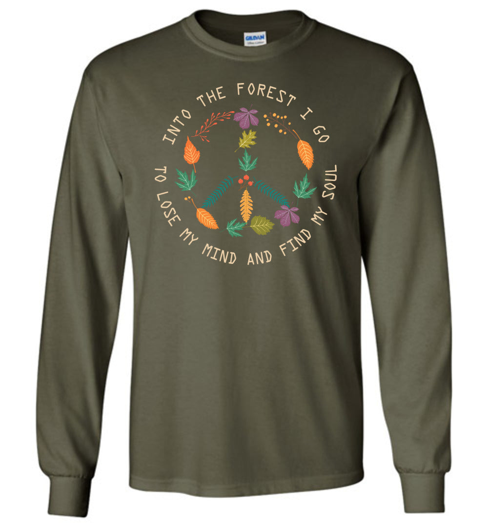 Into The Forest Autumn Foliage Long Sleeve T-shirts