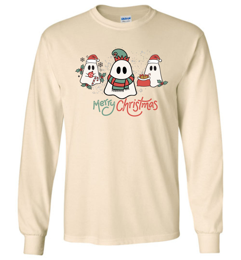 Cute Ghost Christmas Long Sleeve T-Shirt