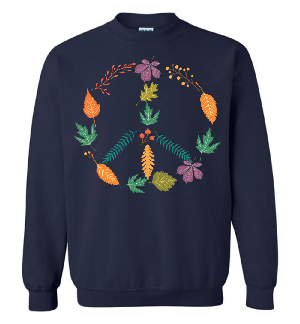 Fall Floral Peace Sign Sweatshirt