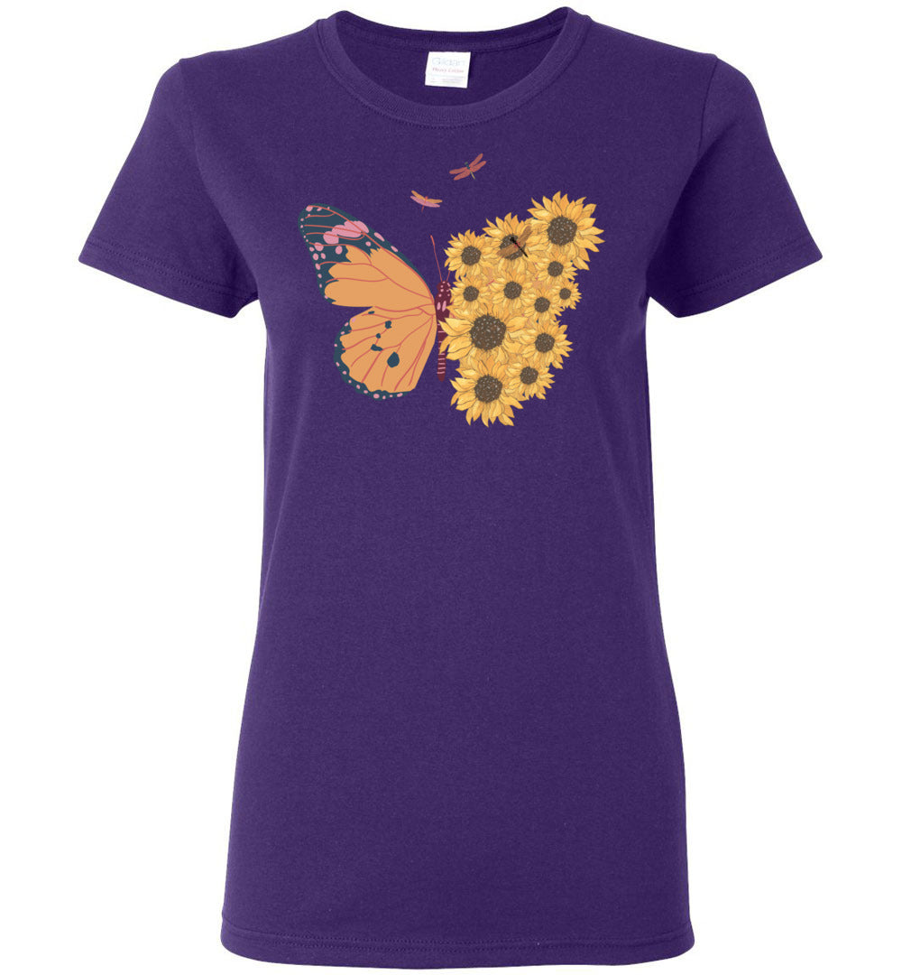 Sunflower Butterfly Short-Sleeve T-Shirt