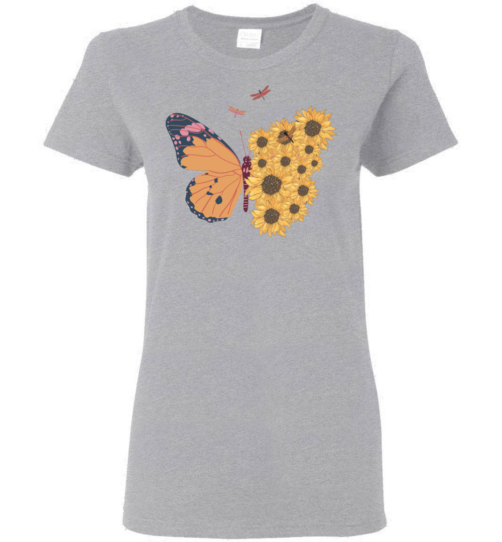 Sunflower Butterfly Short-Sleeve T-Shirt