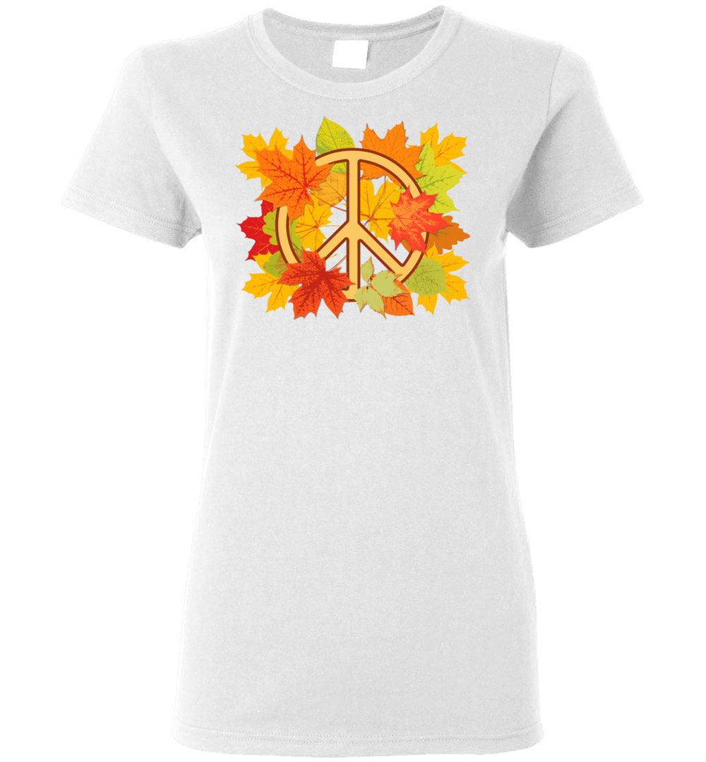 Autumn Colorful Foliage Ladies Short-Sleeve T-Shirt