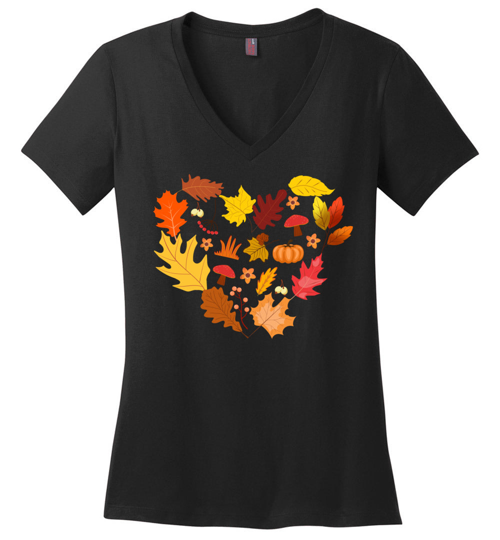 Autumn heart V-Neck