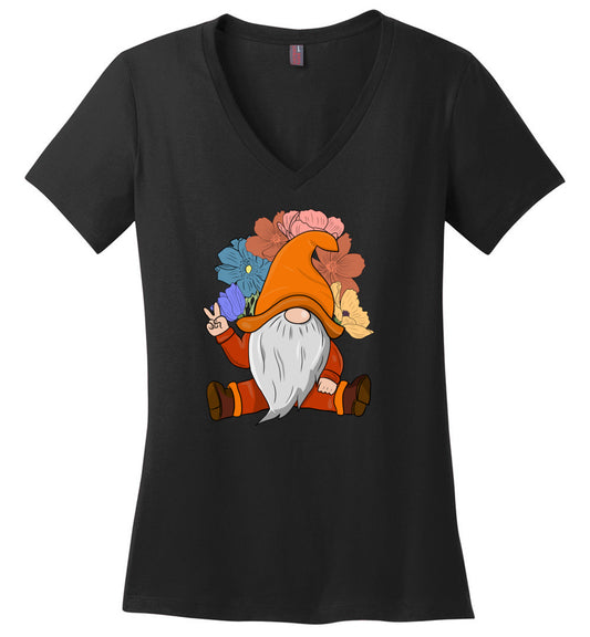 Wild flower gnome V-Neck