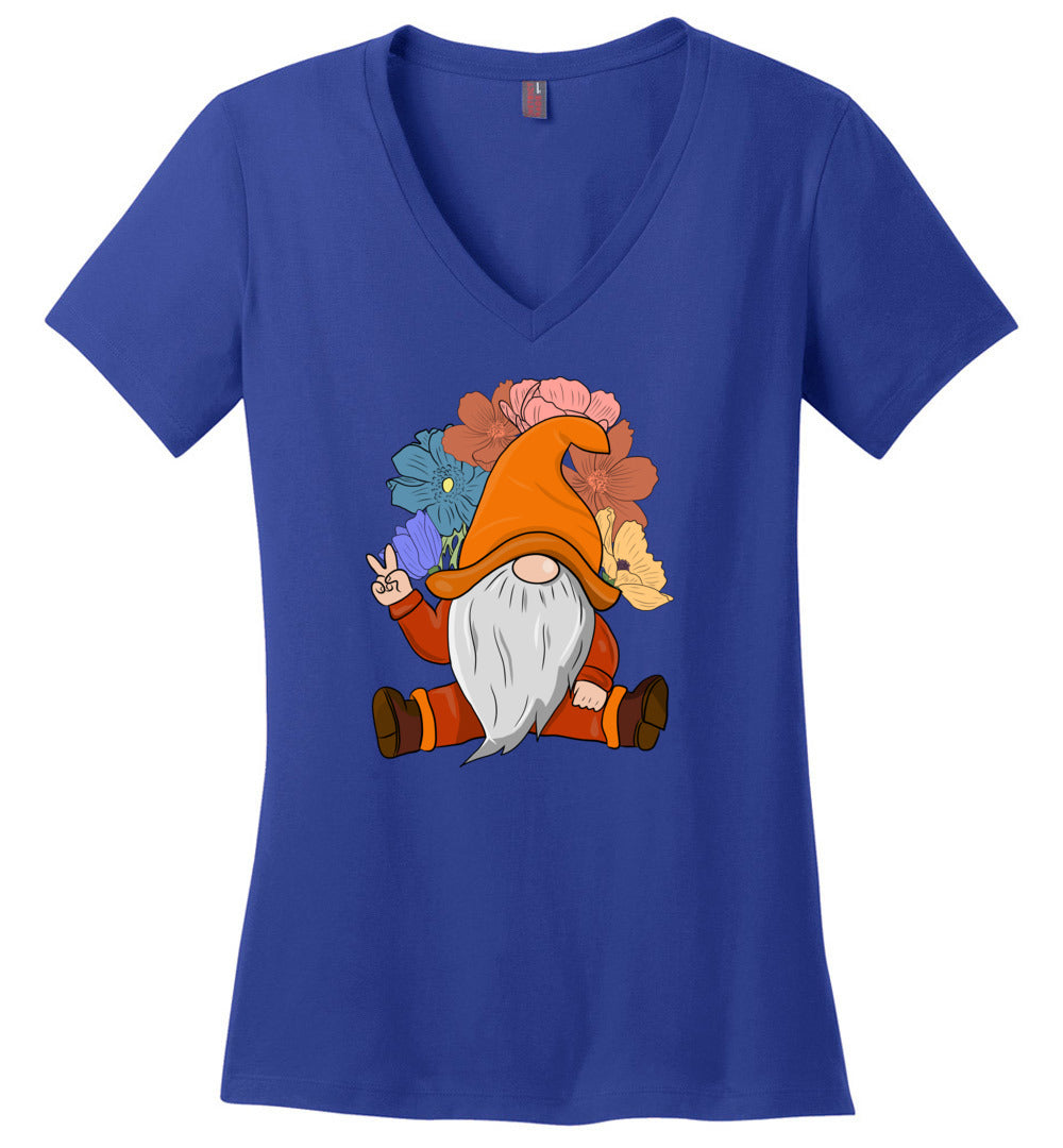 Wild flower gnome V-Neck