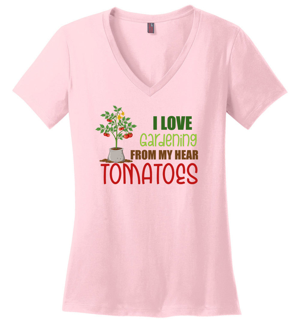 I Love Gardening From My Head Tomatoes V-Neck