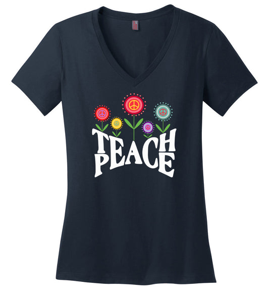 Teach Peace V-necks