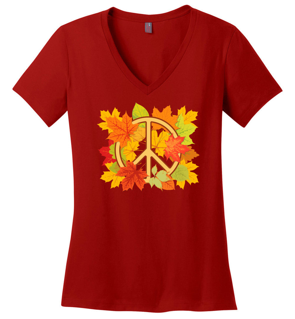 Autumn Colorful Foliage V-necks